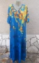 4XL/5XL Нова дълга рокля в синьо , снимка 1