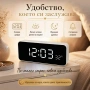 Луксозен електронен часовник с големи цифри дигитален с аларма, снимка 4