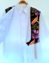 Дамска Копринена Риза с Елек на Цветя!~XL~4XL, снимка 3