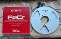 Празна алуминиева магнетофонна ролка Sony 26.5cm с кутия, снимка 1