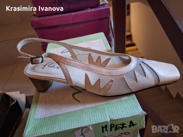 нови обувки естествена кожа цвят беж , снимка 2 - Дамски ежедневни обувки - 54209541