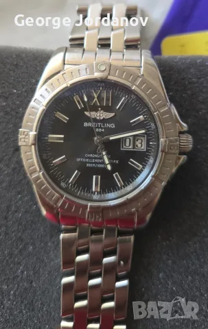 Breitling Cockpit Big Date A49350 – Черен циферблат + Верижка и Гумена каишка

, снимка 3 - Мъжки - 55547416