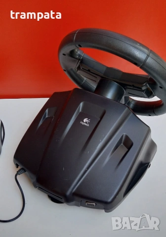 НАЙ ДОБРАТА ОФЕРТА Волан с педали  Logitech E-UK12 Formula Vibration, снимка 4 - Други игри и конзоли - 54906025