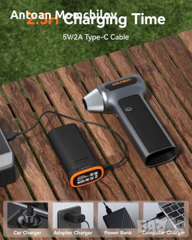 Въздушна духалка WOLFBOX MF200 за компютър и кола, снимка 6 - Друга електроника - 54827735