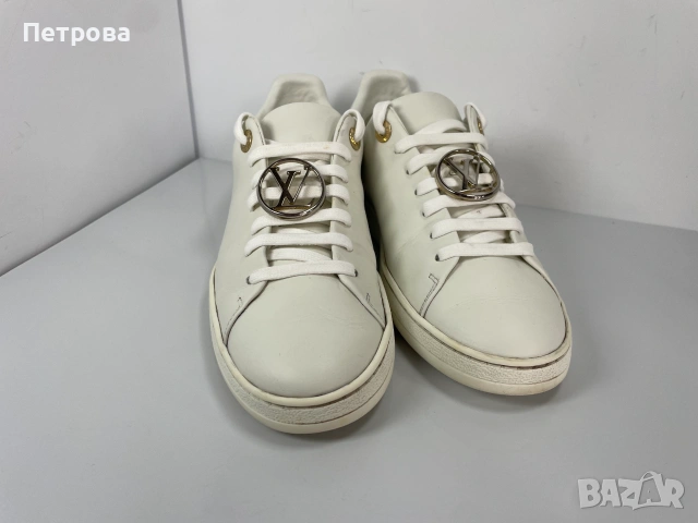 Louis Vuitton Frontrow Кожени маратонки 37 ОРИГИНАЛ, снимка 3 - Маратонки - 55221083