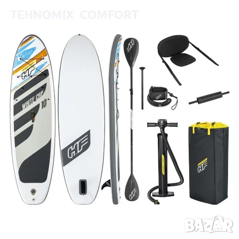  Надуваем падъл борд (SUP) Bestway Hydro-Force White Cap Convertible Set. 305×84×12см.   65341, снимка 3 - Водни спортове - 55629219