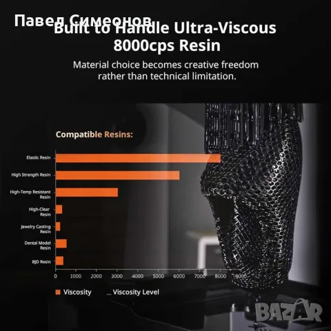 Anycubic Photon P1 3D принтер + 8кг. смола / resin, снимка 5 - Принтери, копири, скенери - 55398649