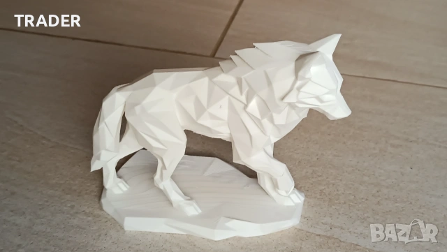 3D статуетка вълк , снимка 4 - Статуетки - 29969361