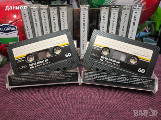 Аудио касети HEMA SUPER FERRO HD60 - TYPE I - нормална лента с Italo Disco + подарък, снимка 4 - Аудио касети - 54438131