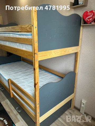 Двуетажно легло, снимка 5 - Мебели за детската стая - 54023460