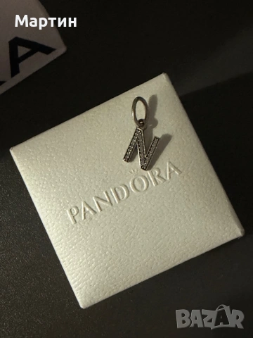 Pandora - silver N initial , снимка 2 - Други - 54438203