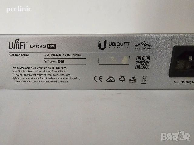 Ubiquiti UniFi Switch 24 500W (US-24-500W) – Управляем PoE+ Суич | 6 м. гаранция + опция за фактура, снимка 6 - Суичове - 55043734