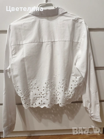 Дамска къса риза Sinsay crop shirt размер S цена 4.50€, снимка 2 - Ризи - 55249886