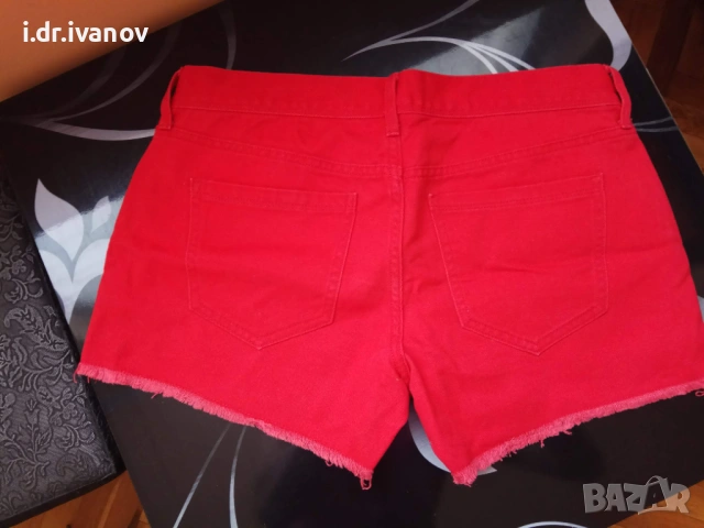 червени дънкови панталонки Old Navy, снимка 3 - Къси панталони и бермуди - 54786267