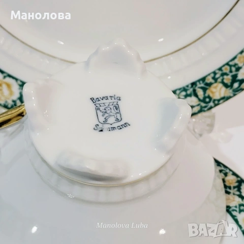 Троен комплект, порцеланова чаша за чай Schumann Bavaria., снимка 7 - Други ценни предмети - 54011890