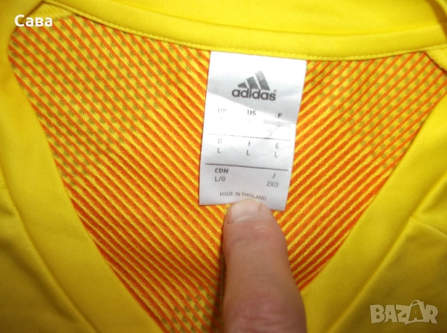 Блузи ADIDAS  мъжки-Л и ХЛ  /синя и жълта/, снимка 8 - Блузи - 43537202