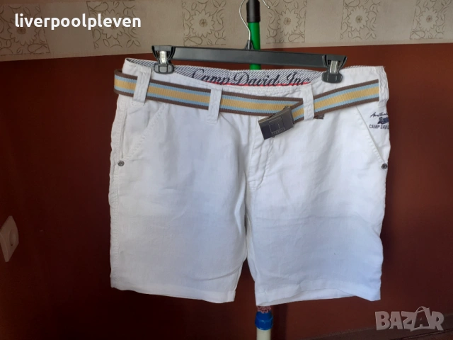 👉Ленени Camp David Original W-36, снимка 2 - Къси панталони - 54011875