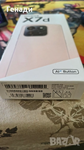 НОВ Honor x7d 8/256GB Black не ползван, снимка 2 - Други - 54972411