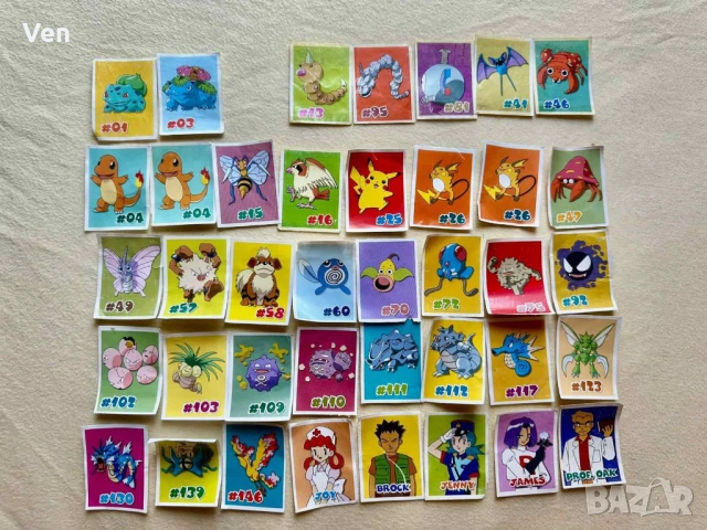 Стикери Покемон от 2001 г., снимка 2 - Други - 53046384