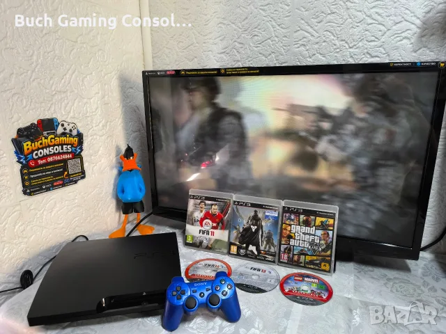Playstation 3 Slim 160GB / Перфектно състояние/ 7 игри!