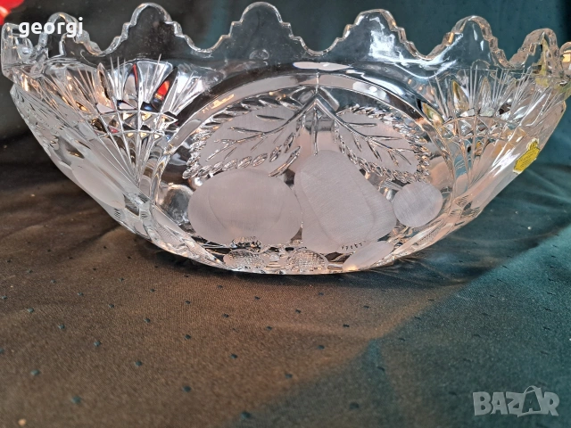 немска кристална фруктиера от оловен кристал , снимка 2 - Аксесоари за кухня - 54166156