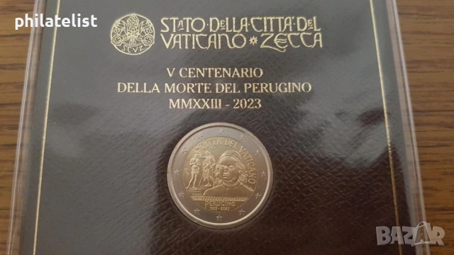 Ватикана 2023 – 2 евро - 500 години от смъртта на Пиетро Перуджино BU, снимка 3 - Нумизматика и бонистика - 53979510