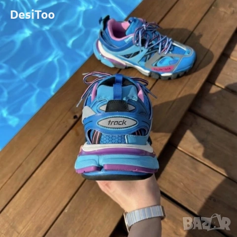 Balenciaga Track - Light Blue/Pink , снимка 5 - Маратонки - 54305906