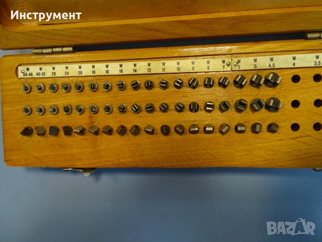Комплект резбомерни накрайници DDR Suhl W4.5-W60-48 Thread measuring anvis, снимка 2 - Други инструменти - 54916227