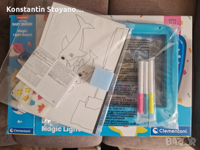 Магическа дъска за рисуване Clementoni Baby Shark, снимка 5 - Образователни игри - 54276507