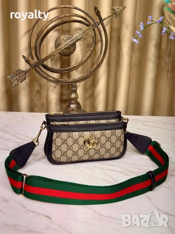Gucci Нова Дамска Кожена Чанта Гучи Различни Цветове , снимка 9 - Чанти - 55082928
