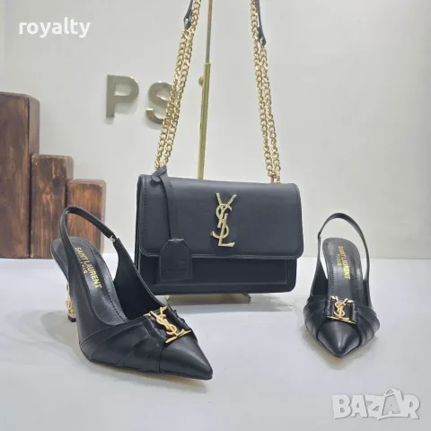 Yves Saint Laurent Нови Дамски Обувки на Ток + Чанта Различни Цветове YSL, снимка 4 - Дамски обувки на ток - 55590809