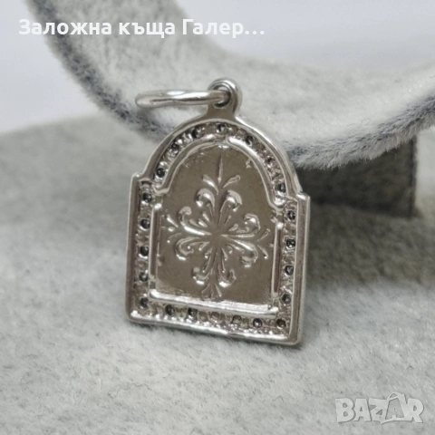 Сребърен медальон Богородица 925 - 3,38 гр, снимка 2 - Колиета, медальони, синджири - 54554654