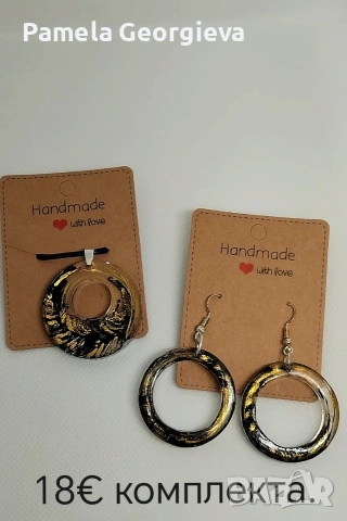 Бижута от епоксидна смола. Hand made. , снимка 7 - Колиета, медальони, синджири - 54098767