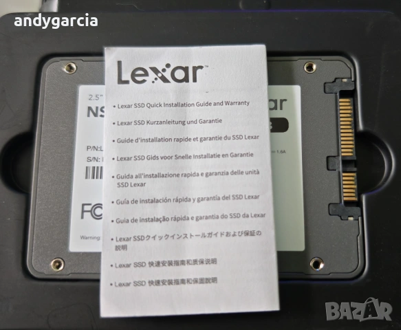  2TB Lexar NS100 SSD диск сив SATA 6 Gb/s, 2.5"  скорост четене до 550MB/s 2tb 2ТБ 2тб 100% здраве , снимка 6 - Твърди дискове - 54544143