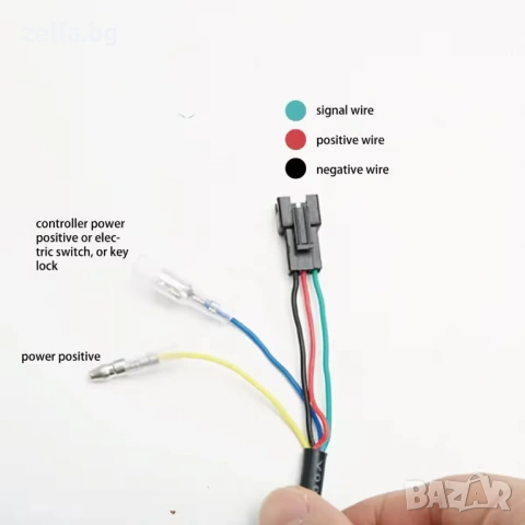 Ръкохватка за газ с ключ и волтметър 12V-72V – за електрически скутер, велосипед, ATV 10145, снимка 8 - Друга електроника - 54659136