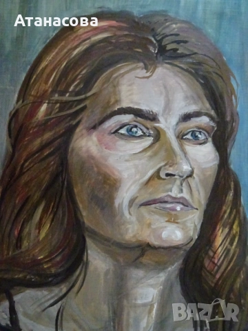 МАРИЯ ЙОВАНОВИЧ картина Портрет масло #3, снимка 2 - Картини - 54229314