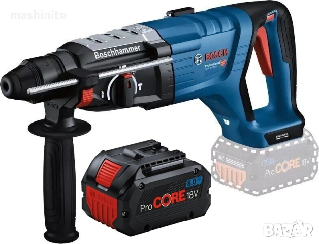 Акумулаторен перфоратор Bosch GBH 18V-28 D Bulldog + PROCORE 18V 8.0 Ah