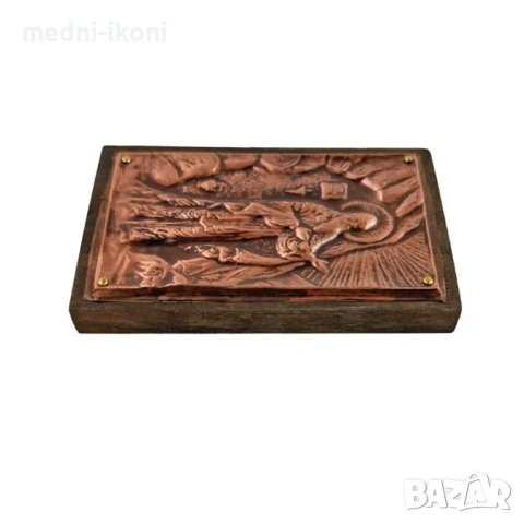 МЕДНА ИКОНА ЗА ЗАЩИТА ИВАН РИЛСКИ, снимка 3 - Икони - 54304488