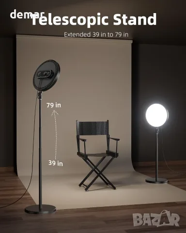 Смарт LED ринг лампа с дистанционно и стойка за подходяща за TikTok, стрийминг, грим, снимки, снимка 7 - Селфи стикове, аксесоари - 55321276