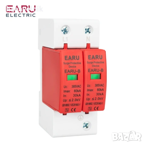 SPD защита, мълниезащита, катоден отводител, заземител, защита от пренапрежение за променлив ток, снимка 2 - Друга електроника - 53975323