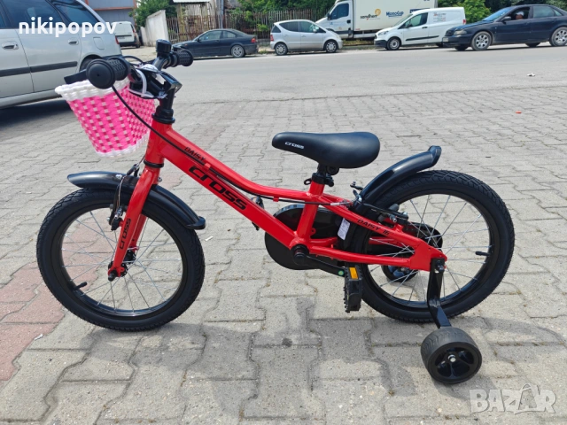 CROSS Алуминиев велосипед 16" DAISY червен, снимка 3 - Велосипеди - 54863911