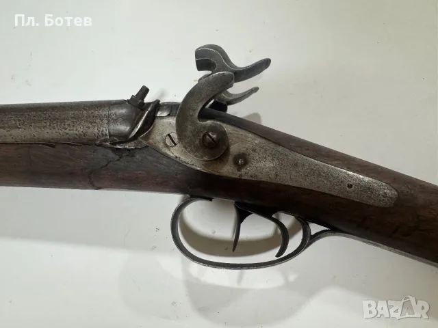 Стара двуцевна капсуна пушка, снимка 6 - Антикварни и старинни предмети - 55607527