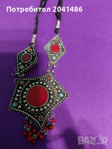Тибетско колие и метален колан, снимка 3 - Колиета, медальони, синджири - 54371647