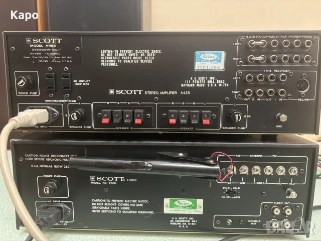 SCOTT A426, SCOTT T526, снимка 8 - Ресийвъри, усилватели, смесителни пултове - 55320916