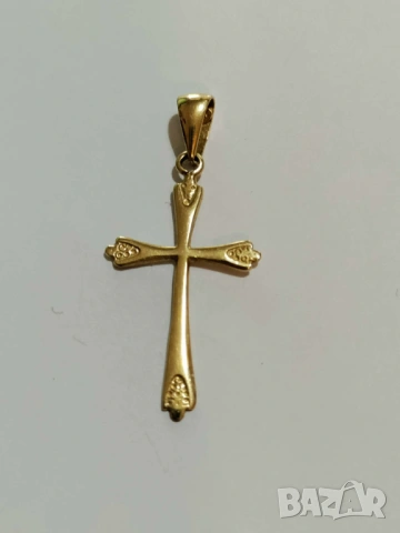 златна висулка - кръст 47129-3 52368, снимка 3 - Колиета, медальони, синджири - 34195283