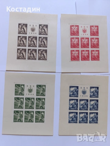 Пощенски марки Хърватия 1944, снимка 2 - Филателия - 47340860