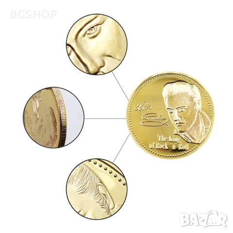 Монета Elvis Presley / Елвис Пресли - Gold, снимка 2 - Нумизматика и бонистика - 54944285
