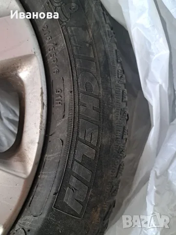 Алуминиеви джанти с зимни гуми мишелин 16 цола vw pasat , снимка 3 - Гуми и джанти - 55323146