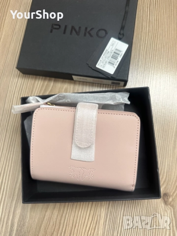 Дамски портфейл на Pinko в черен и розов цвят, снимка 11 - Портфейли, портмонета - 55407794