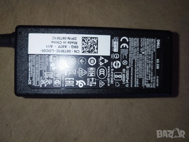 Оригинално зарядно за лаптоп DELL 65w, снимка 8 - Части за лаптопи - 54911524